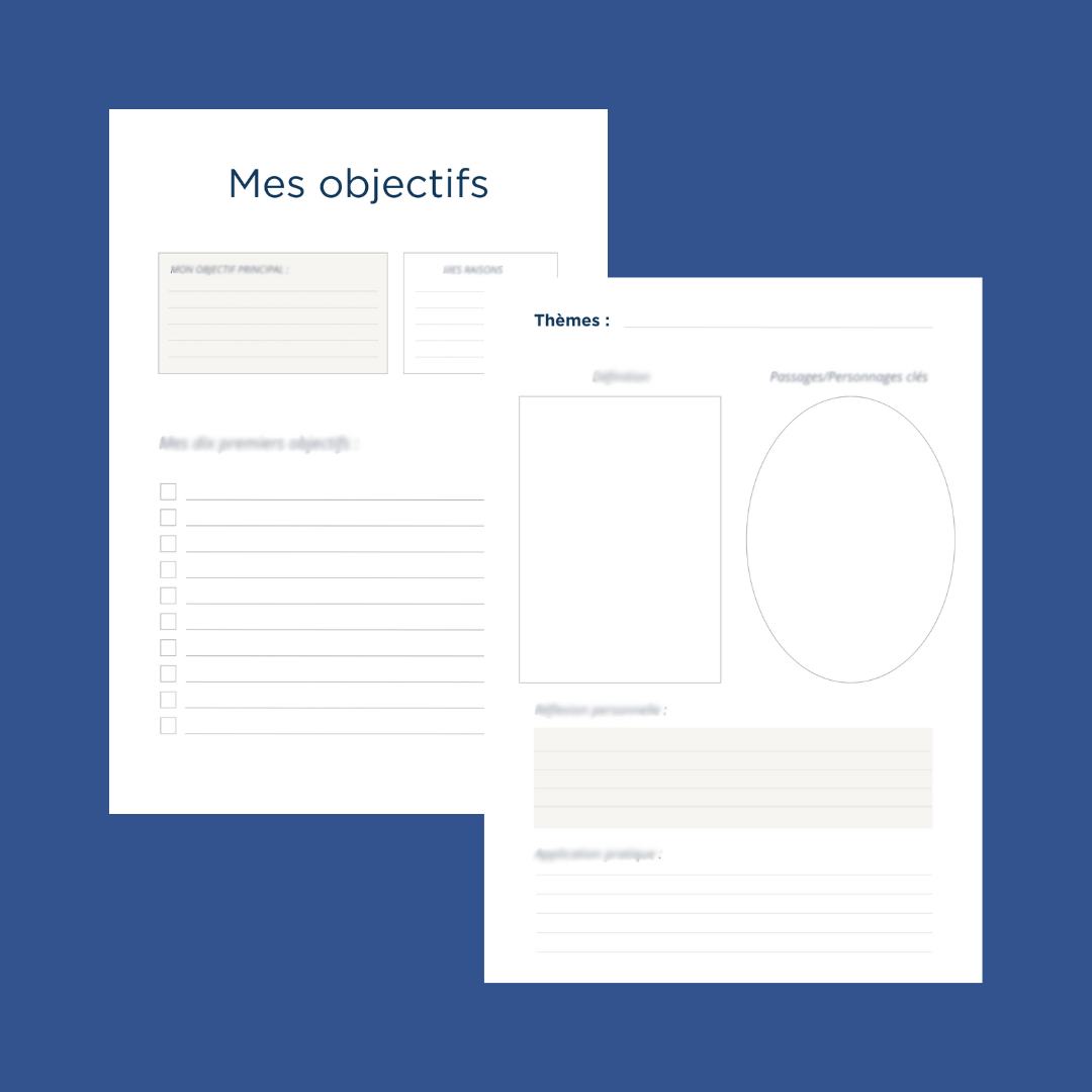 cahier pour étude biblique individuelle