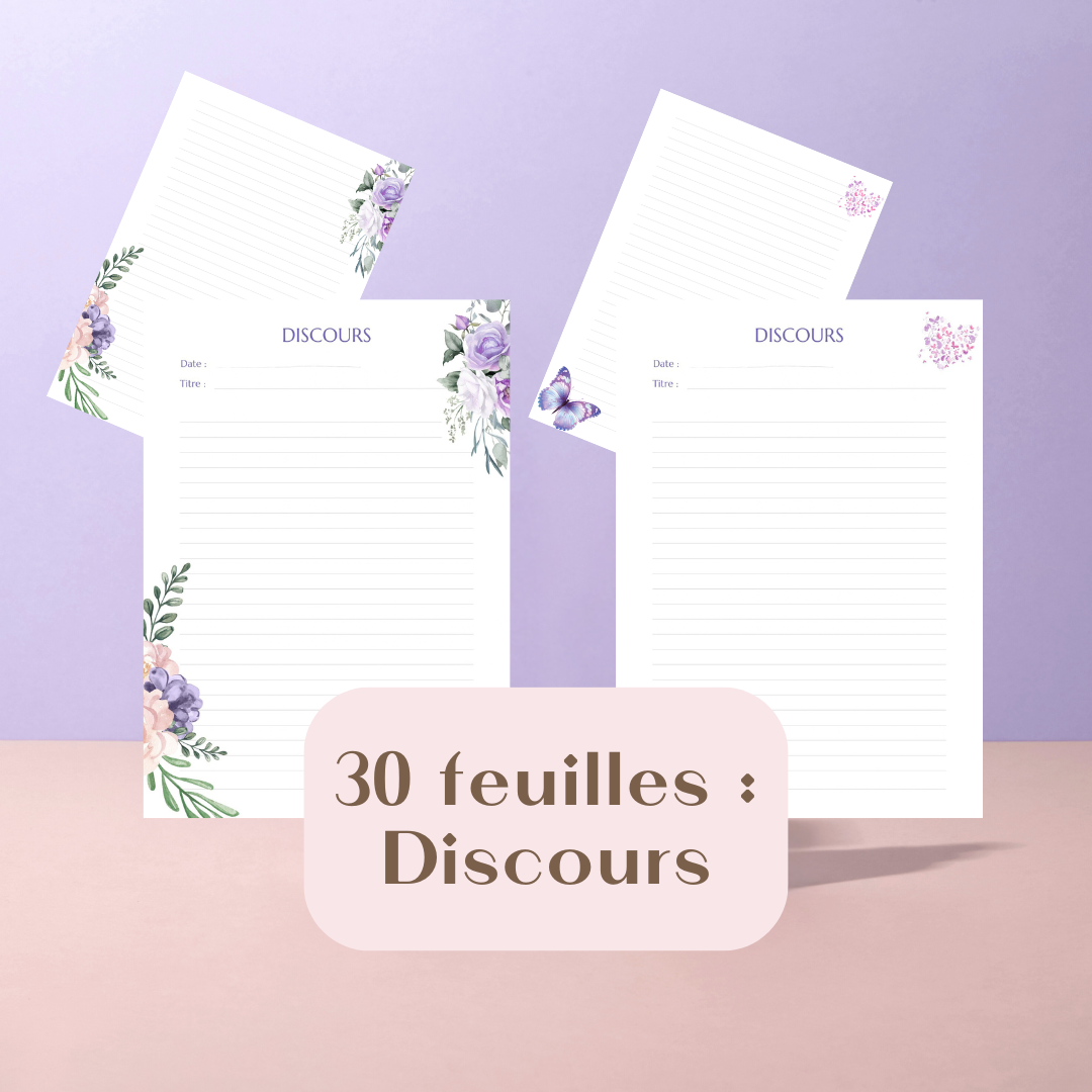 Set of sheets for the My Personal Study Notebook